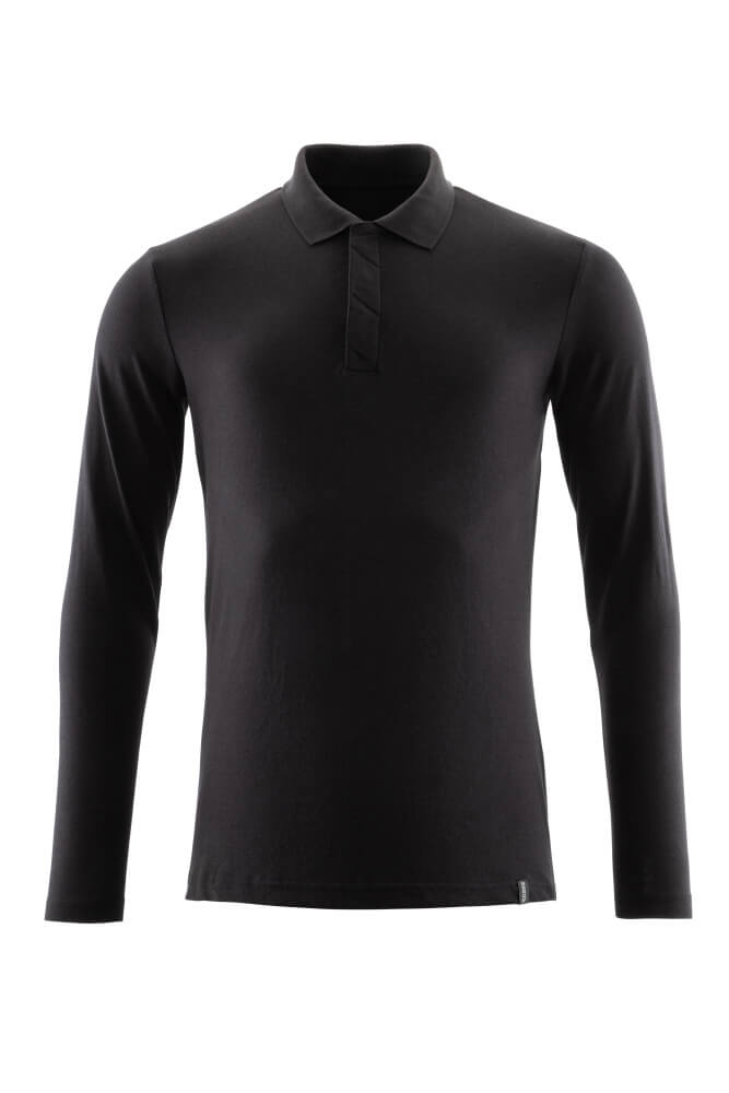 Poloshirt langarm CROSSOVER tiefschwarz