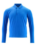 Poloshirt langarm CROSSOVER azurblau