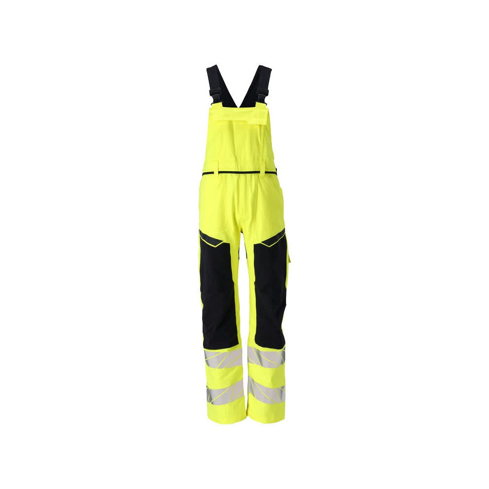 Latzhose mit Kniepolstertaschen ACCELERATE MULTISAFE hi-vis yellow/dark navy
