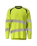 Langarmshirt ACCELERATE MULTISAFE hi-vis yellow/dark navy
