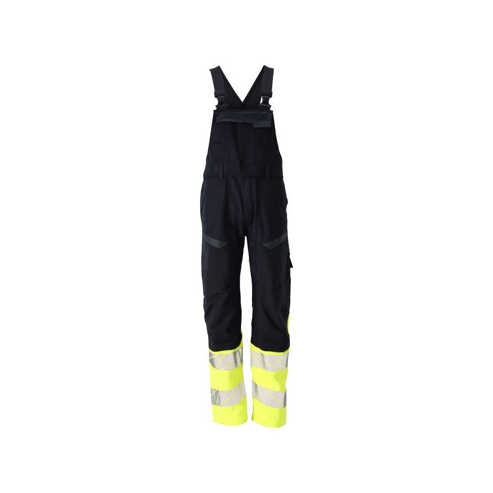 Latzhose mit Kniepolstertaschen ACCELERATE MULTISAFE dark navy/hi-vis yellow