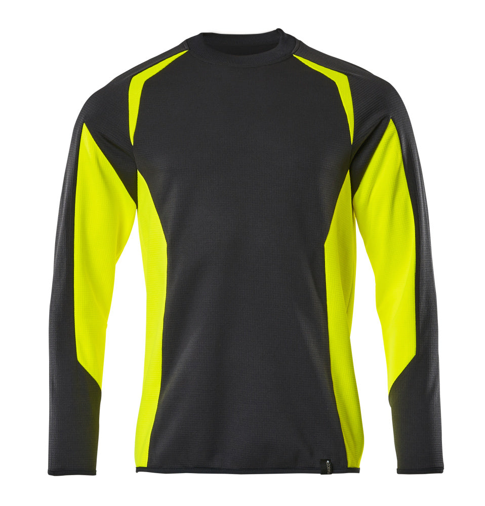 Sweatshirt ACCELERATE SAFE black/hi-vis yellow