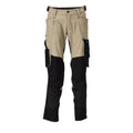 Arbeitshose mit Kniepolstertaschen ADVANCED light khaki/black