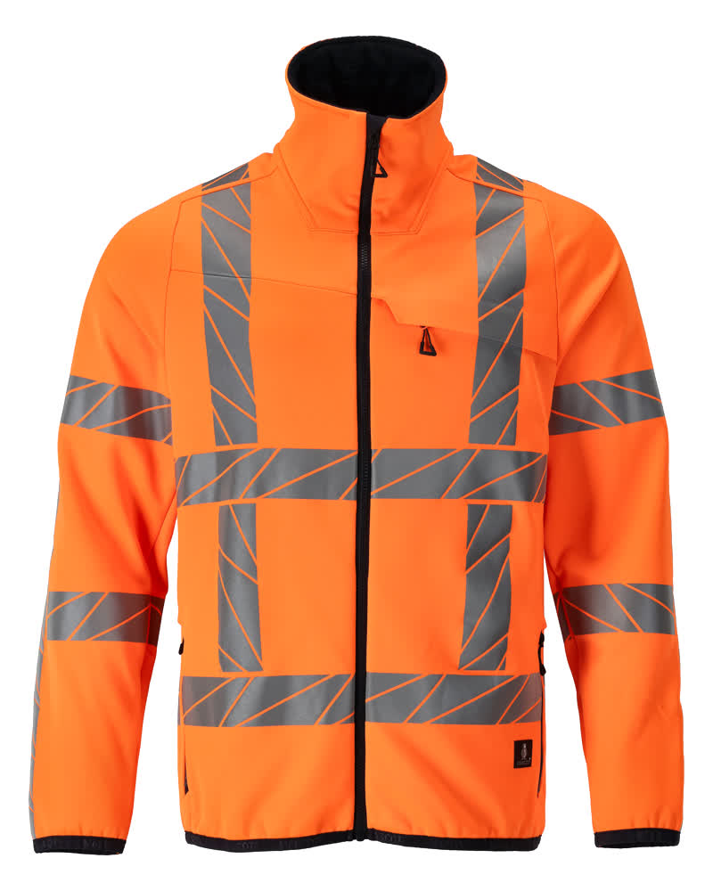 Fleecepullover mit Reißverschluss ACCELERATE SAFE warnschutz-orange