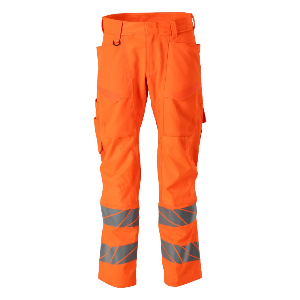 Arbeitshose mit Kniepolstertaschen ACCELERATE SAFE warnschutz-orange