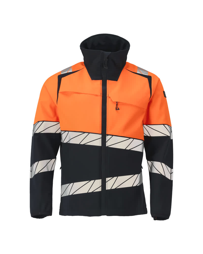 Softshell-Jacke ACCELERATE SAFE dark navy/hi-vis orange
