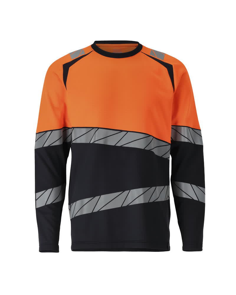 Langarmshirt ACCELERATE SAFE dark navy/hi-vis orange