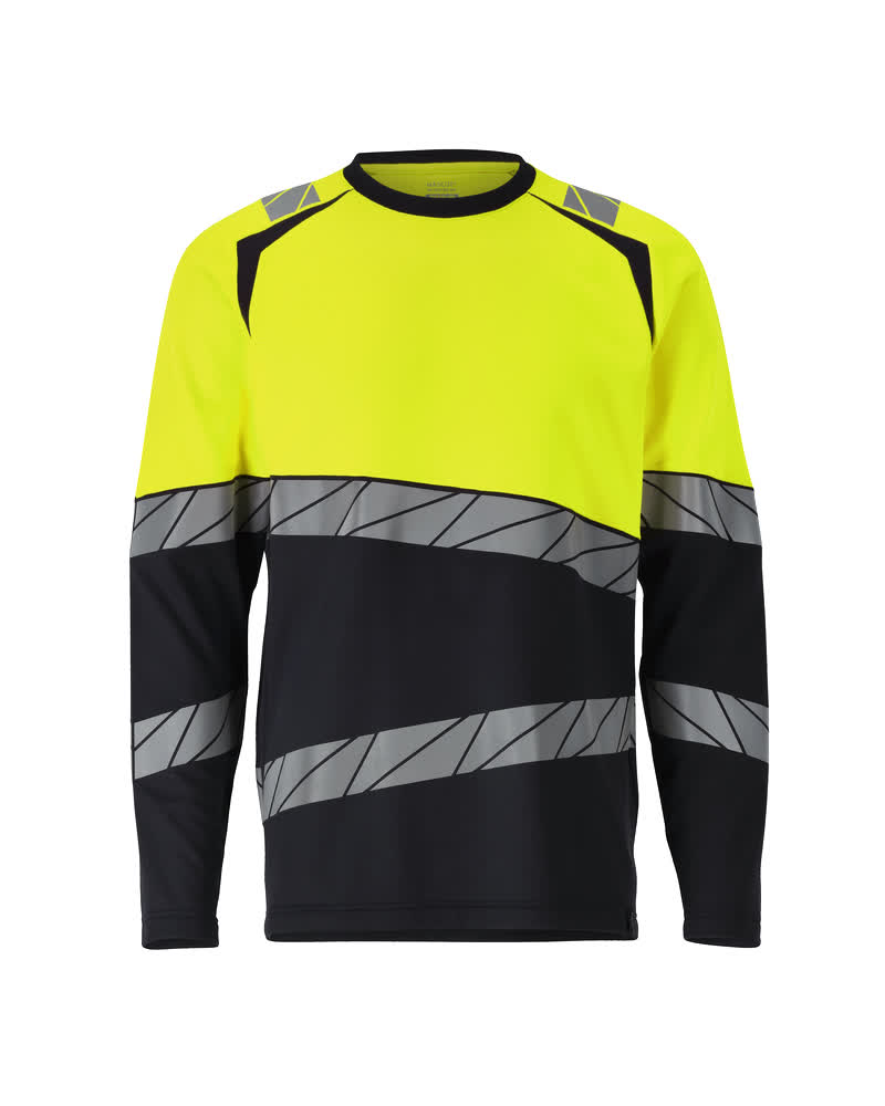 Langarmshirt ACCELERATE SAFE black/hi-vis yellow
