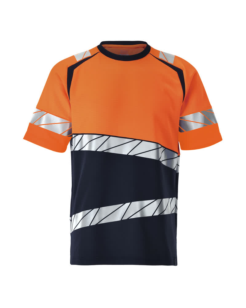 T-Shirt ACCELERATE SAFE dark navy/hi-vis orange