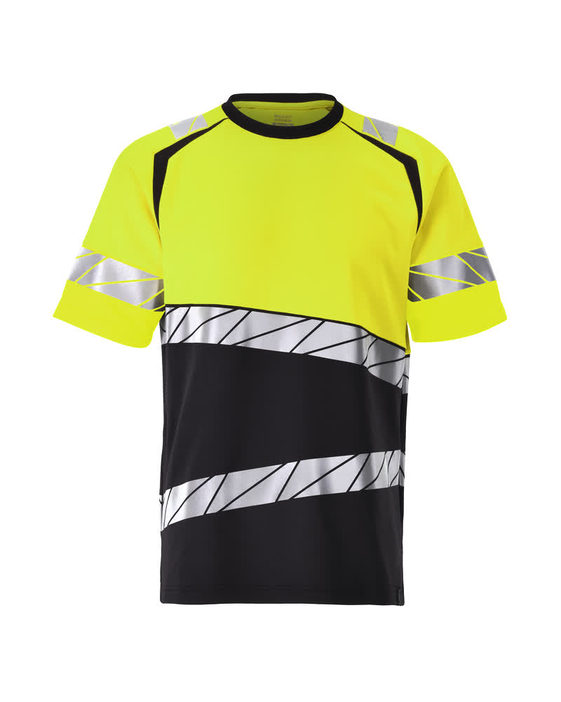 T-Shirt ACCELERATE SAFE black/hi-vis yellow
