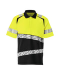Poloshirt ACCELERATE SAFE black/hi-vis yellow