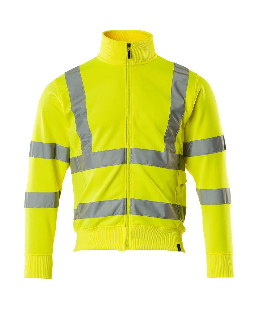 Sweatshirt mit Reißverschluss SAFE CLASSIC warnschutz-gelb