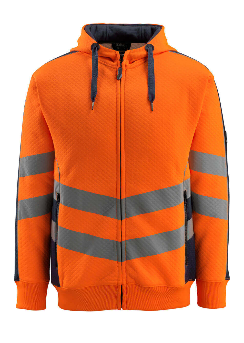 Hoodie mit Reißverschluss SAFE SUPREME hi-vis orange/dark navy