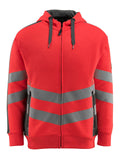 Hoodie mit Reißverschluss SAFE SUPREME hi-vis red/dark anthracite
