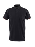 Poloshirt mit Brusttasche FRONTLINE schwarz