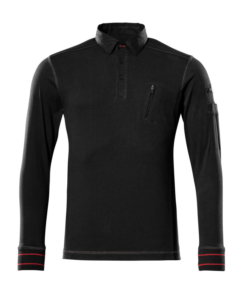 Polo Sweatshirt FRONTLINE schwarz