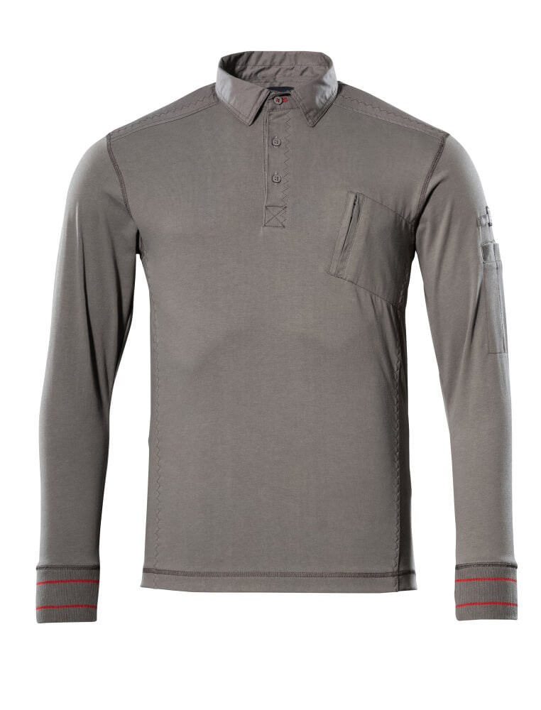 Polo Sweatshirt FRONTLINE light anthracite