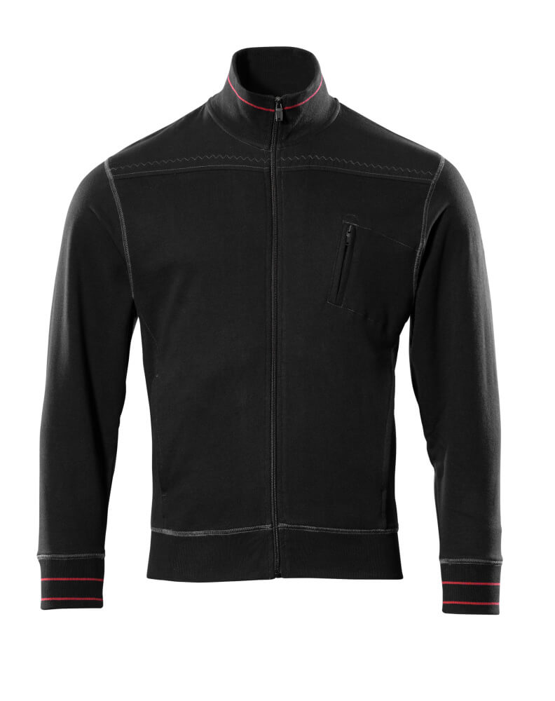 Sweatshirt mit Reißverschluss FRONTLINE schwarz