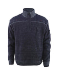 Knitted Jumper with half zip FRONTLINE blue grey
