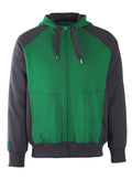 Hoodie mit Reißverschluss UNIQUE green/black
