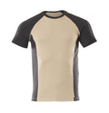 T-Shirt UNIQUE light khaki/black