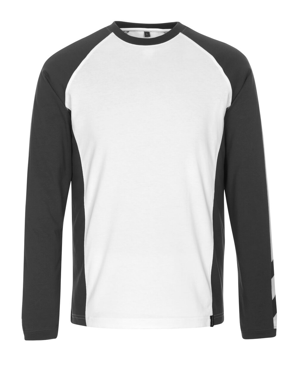 Langarmshirt UNIQUE white/dark anthracite