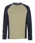 Langarmshirt UNIQUE light khaki/black