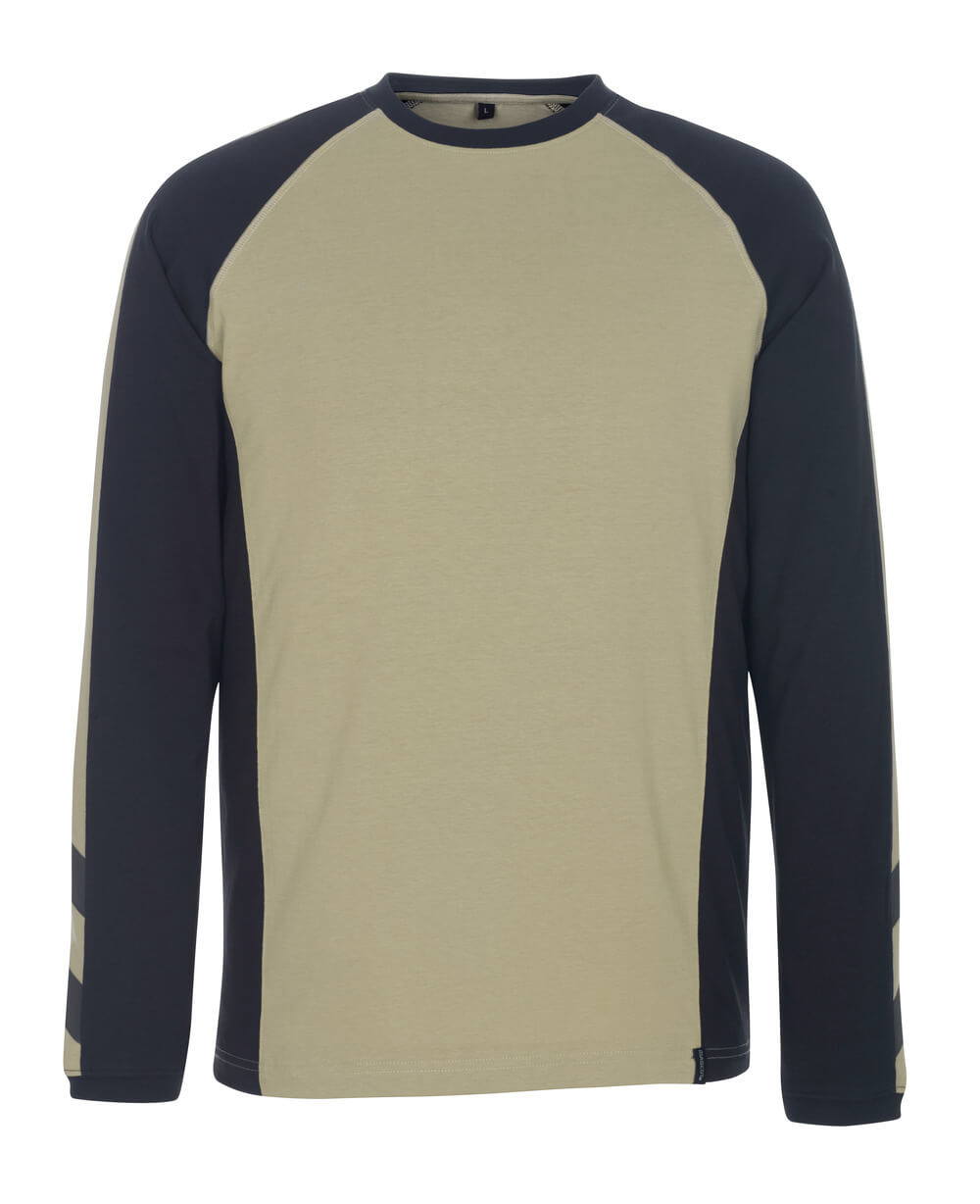 Langarmshirt UNIQUE light khaki/black