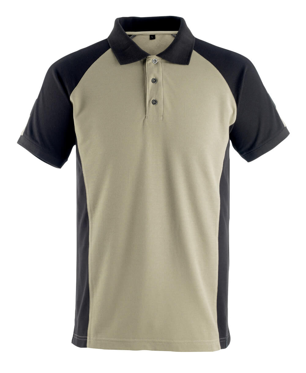Poloshirt UNIQUE light khaki/black