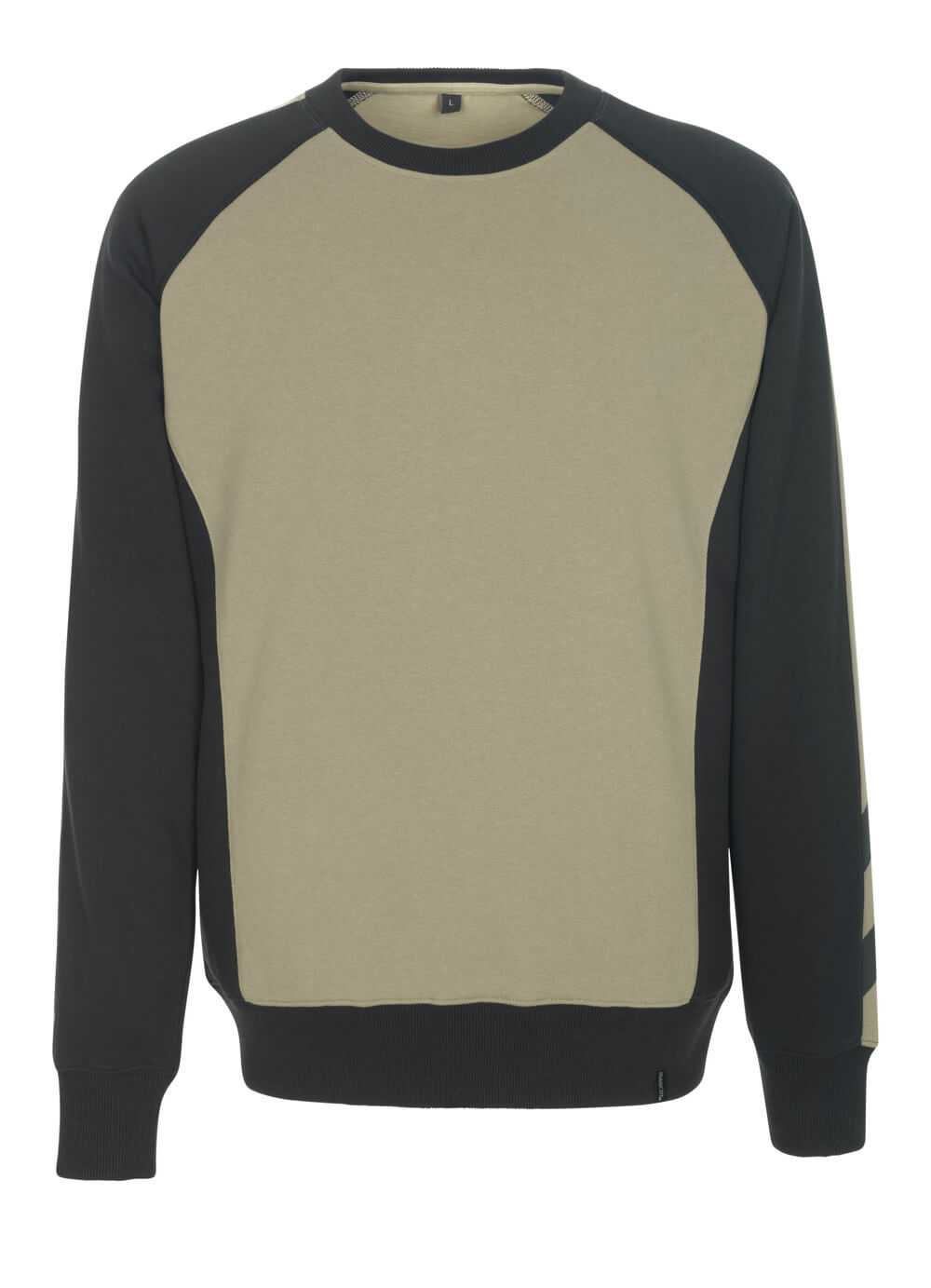 Sweatshirt UNIQUE light khaki/black