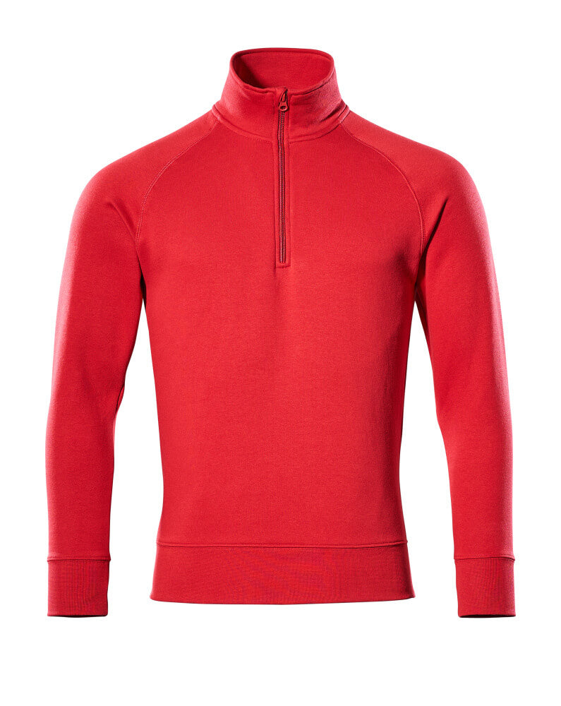 Sweatshirt with half zip CROSSOVER rot
