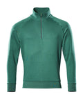Sweatshirt with half zip CROSSOVER grün