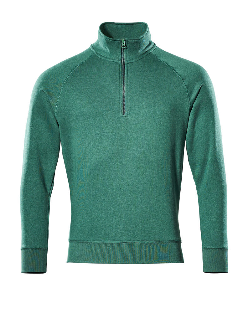 Sweatshirt with half zip CROSSOVER grün