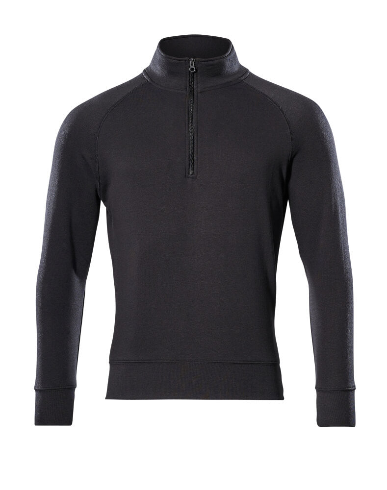 Sweatshirt with half zip CROSSOVER schwarz