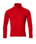 Sweatshirt with half zip CROSSOVER traffic red