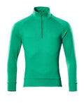 Sweatshirt with half zip CROSSOVER grass green