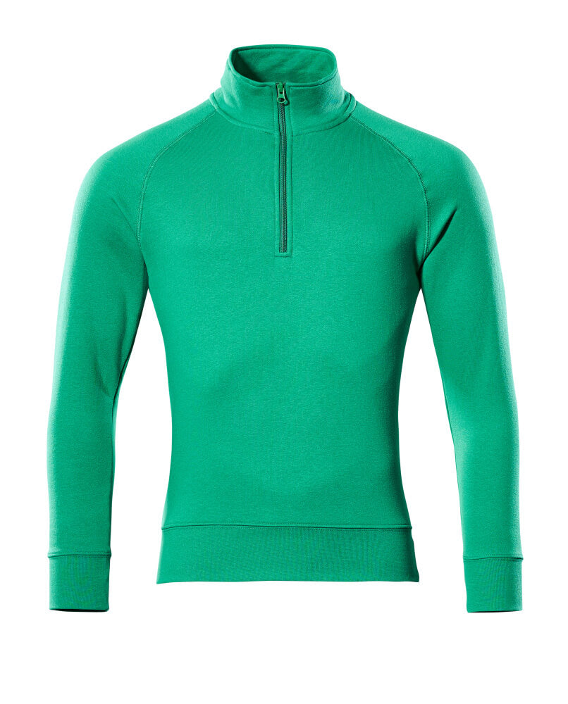 Sweatshirt with half zip CROSSOVER grass green