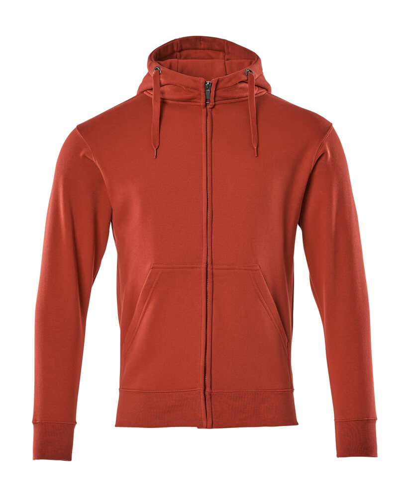 Hoodie mit Reißverschluss CROSSOVER rot
