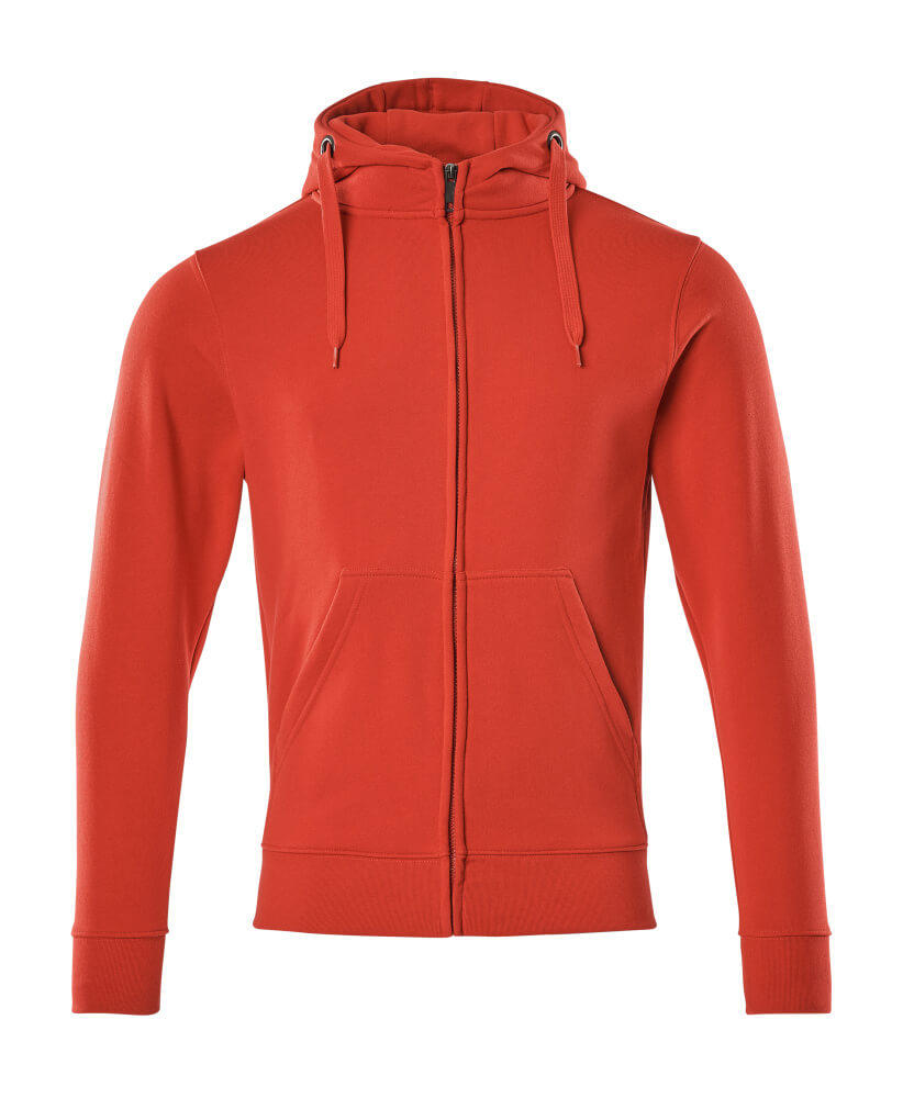 Hoodie mit Reißverschluss CROSSOVER traffic red