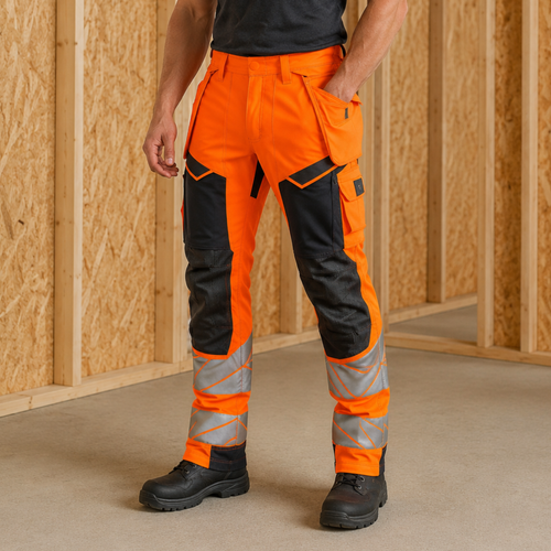 Arbeitshose mit Holstertaschen ACCELERATE SAFE hi-vis orange/dark navy