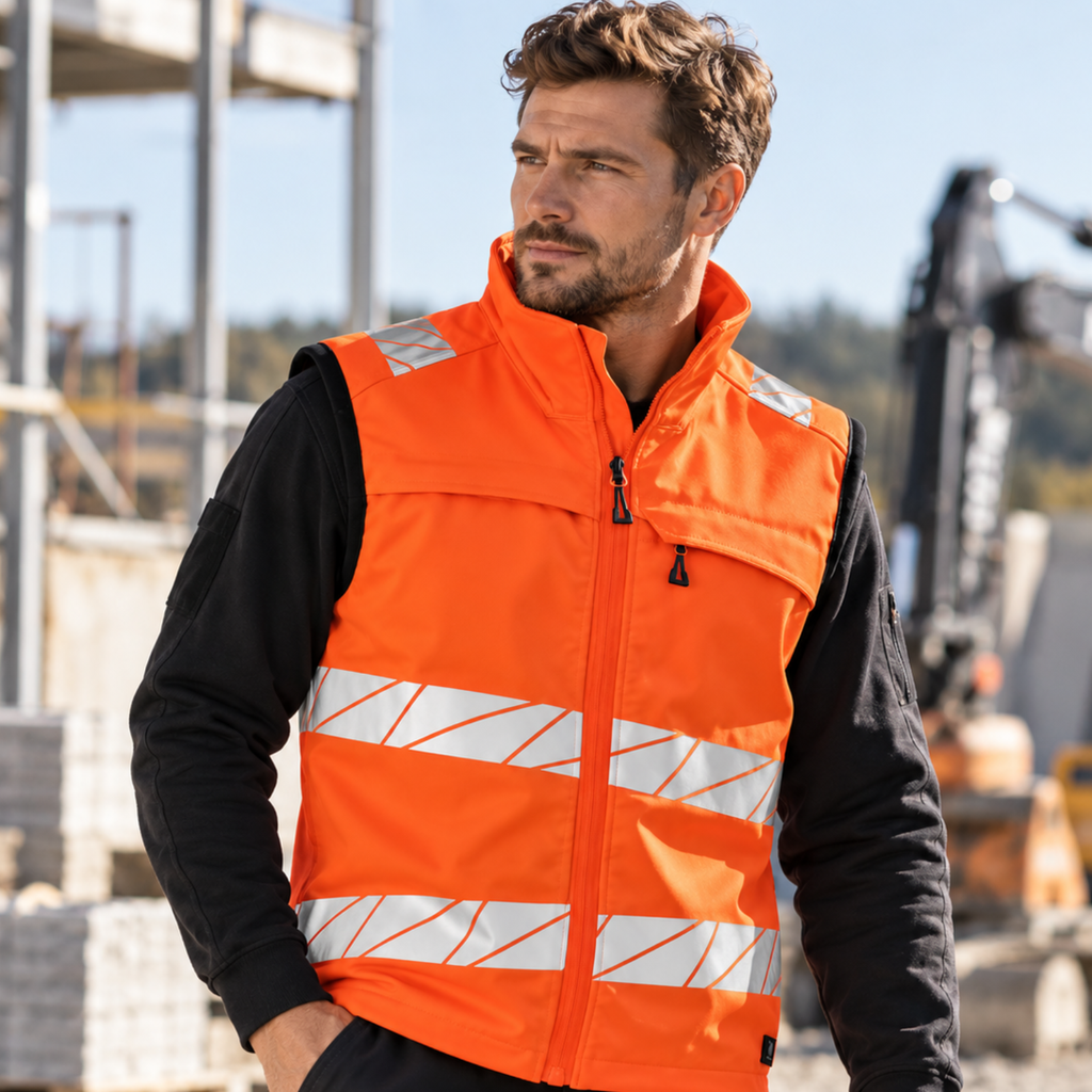 Softshell Gilet ACCELERATE SAFE warnschutz-rot