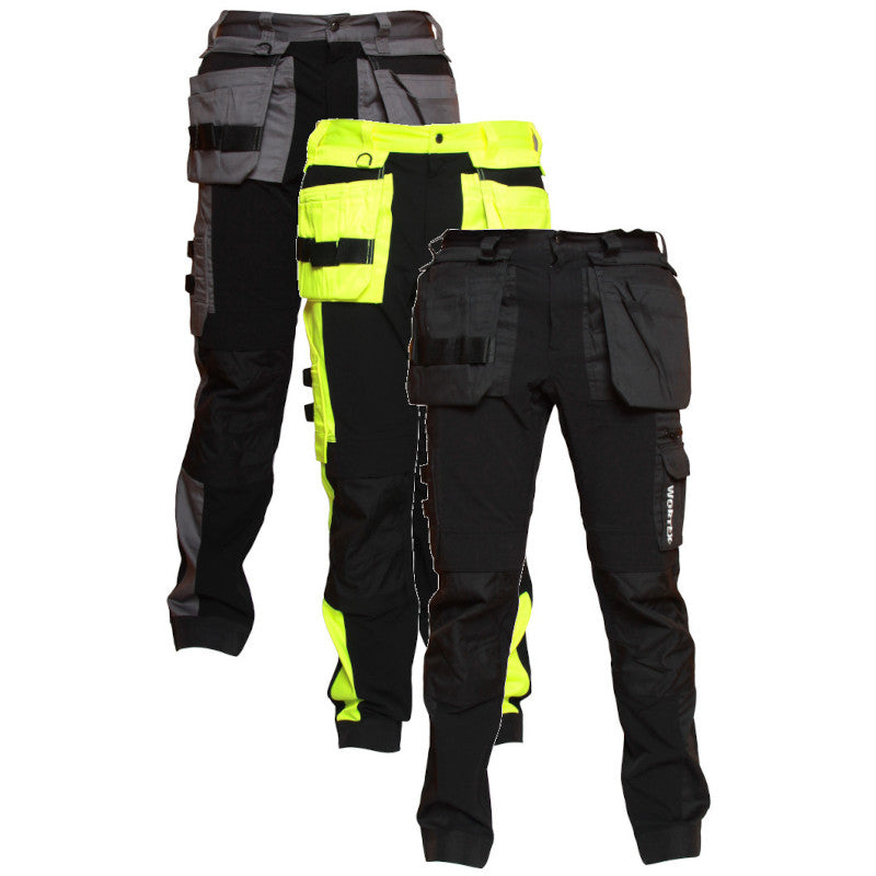 Wortex 930 Stretch-Arbeitshose mit Hängetaschen grau
