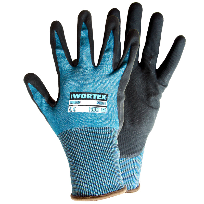 Wortex WG440 superdünne nitriilbeschichtete Handschuhe, Schnittfestigkeit B