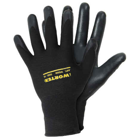 Wortex WG500 PU beschichtete Nylon/spandex Handschuhe schwarz