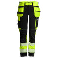 Wortex W935 ripptaskutega Warnschutz- stretch Bundhose gelb/schwarz