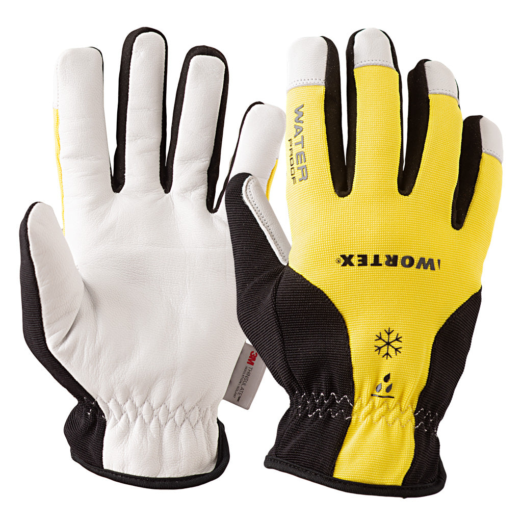 Wortex WG777 Leder/Stoff veekindlad Winterhandschuhe